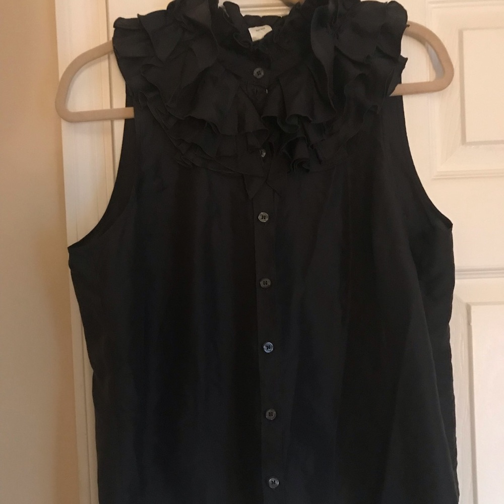 Silk ruffled top